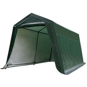 10x10 Ft Heavy Duty Outdoor Storage Shelter, Steel Frame Enclosed Carport Shed with Waterproof Ripstop Cover, Portable Garage Tent for Motorcycle, ATV