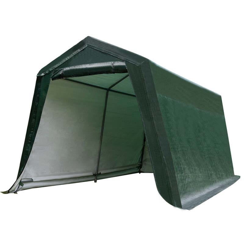 10x10 Ft Heavy Duty Outdoor Storage Shelter, Steel Frame Enclosed Carport Shed with Waterproof Ripstop Cover, Portable Garage Tent for Motorcycle, ATV