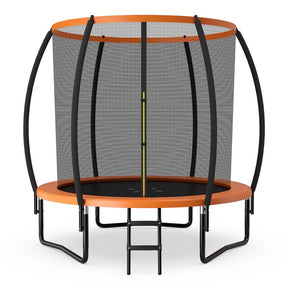 8/10/12FT ASTM Approved Outdoor Large Recreational Trampoline with Ladder & Enclosure Net Safety Pad